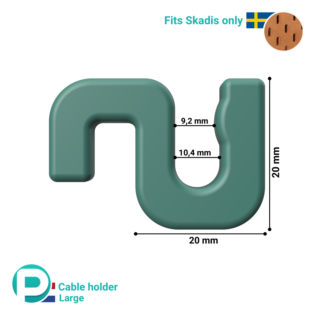 Kabelhouder Large - Past op IKEA Skadis