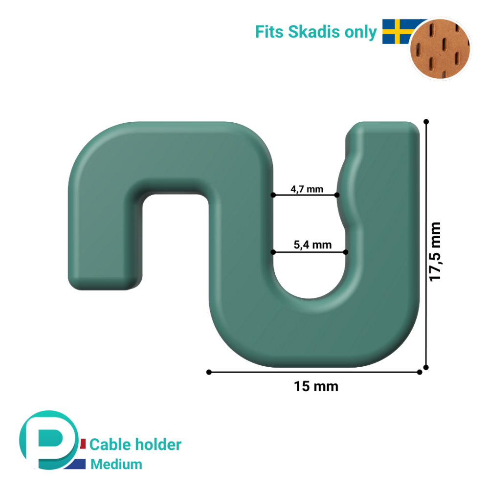Kabelhouder Medium - Past op IKEA Skadis