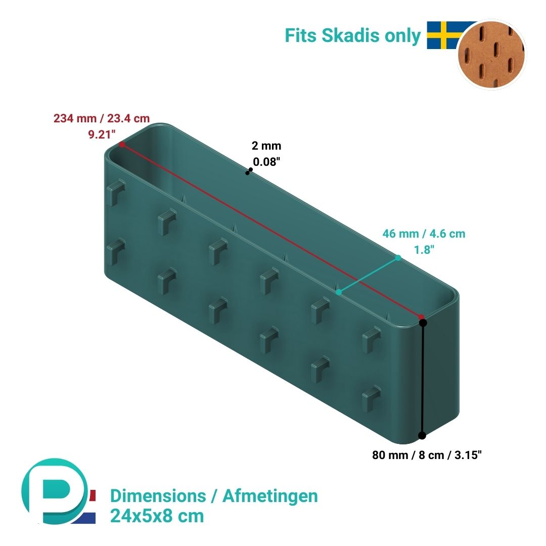 Diverse bakjes - 5cm diep x 8cm hoog