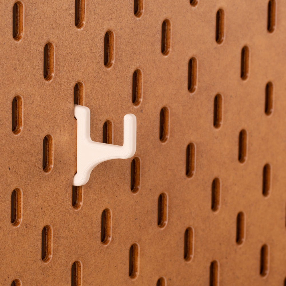 Horizontaal haakje 2 cm met opstaande pin