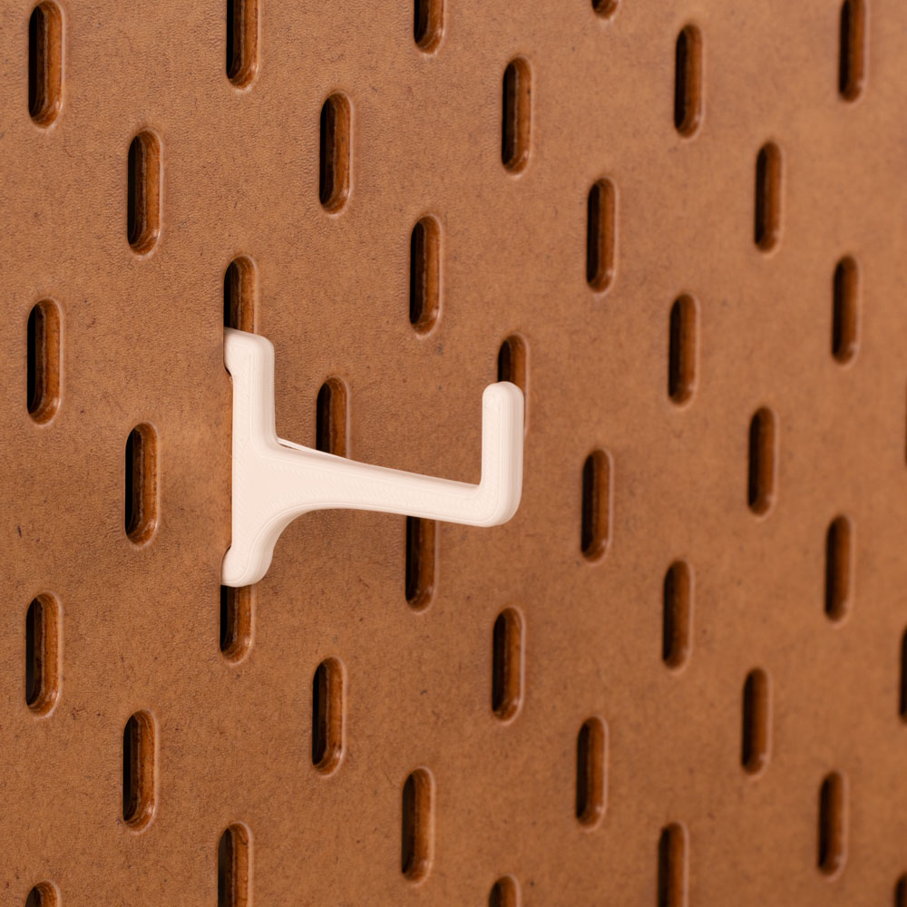 Horizontaal haakje 4 cm met opstaande pin