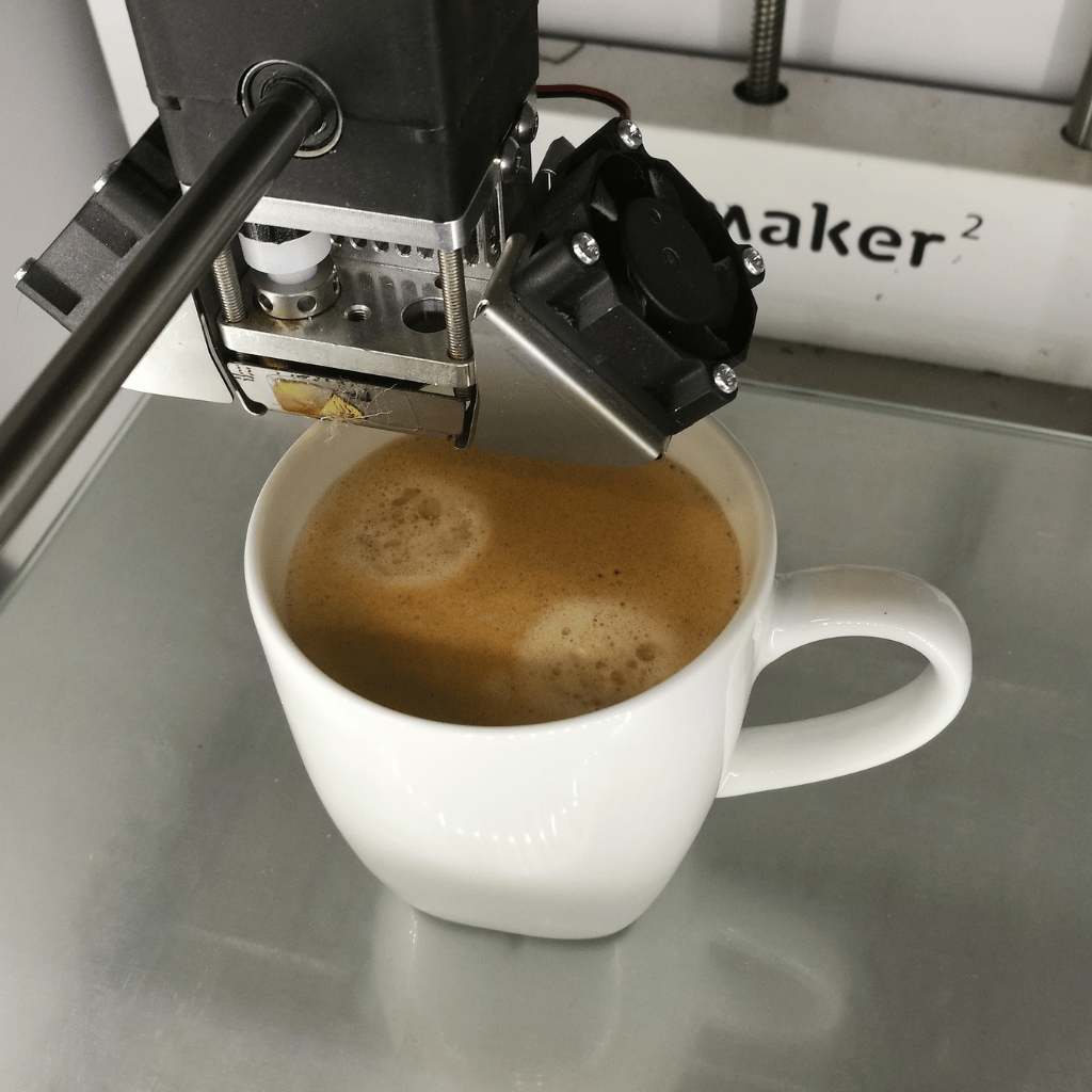 Smaakte als geprinte koffie